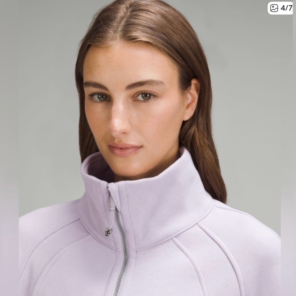 Lululemon Scuba Oversized Funnel-neck Half Zip Long Lilac Ether XS/S - Picture 4 of 14